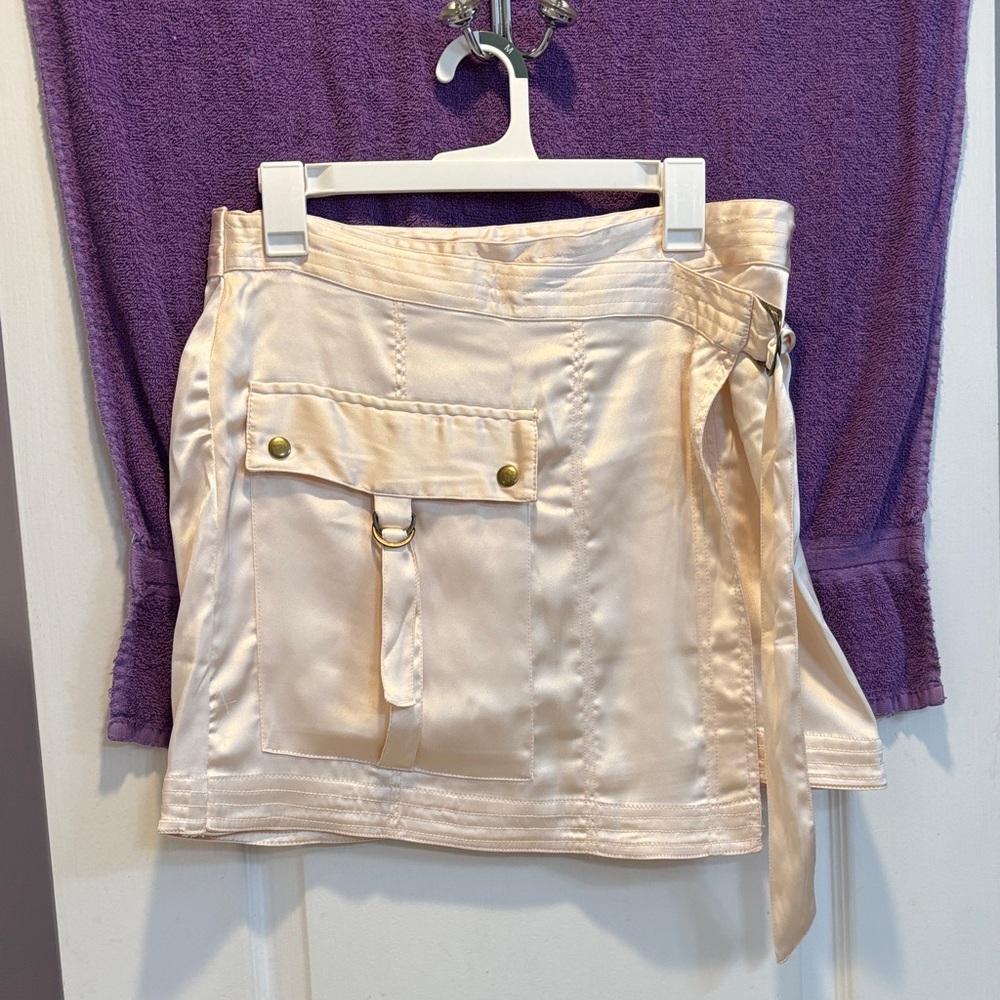 NWT Anthropologie Cream Satin Skirt